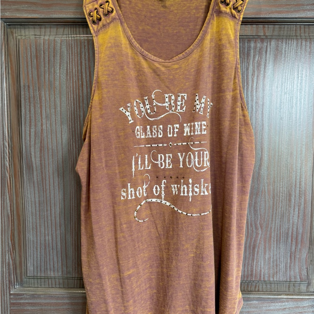 Maurices Purple and Brown Tank Top